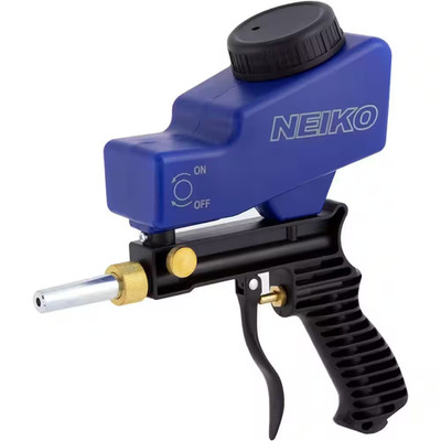 Neiko Air Sand Blaster Gun with Replaceable Steel Nozzle and Gravity Feed Remove