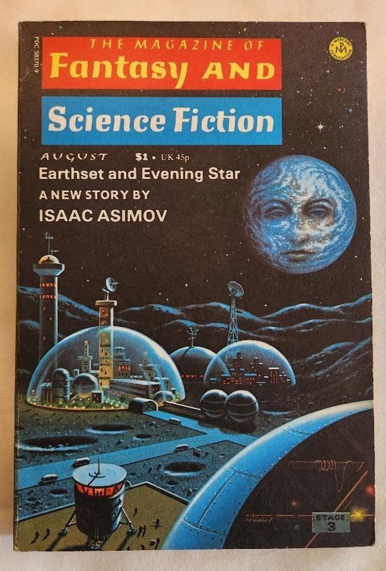 the magazine of fantasy and science fiction Aug 1975 w/ Isaac Asimov short story