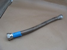 STAINLESS STEEL BRAIDED HOSE 17" LONG 1-1/2" FEMALE FITTINGS SOME DAMAGE 