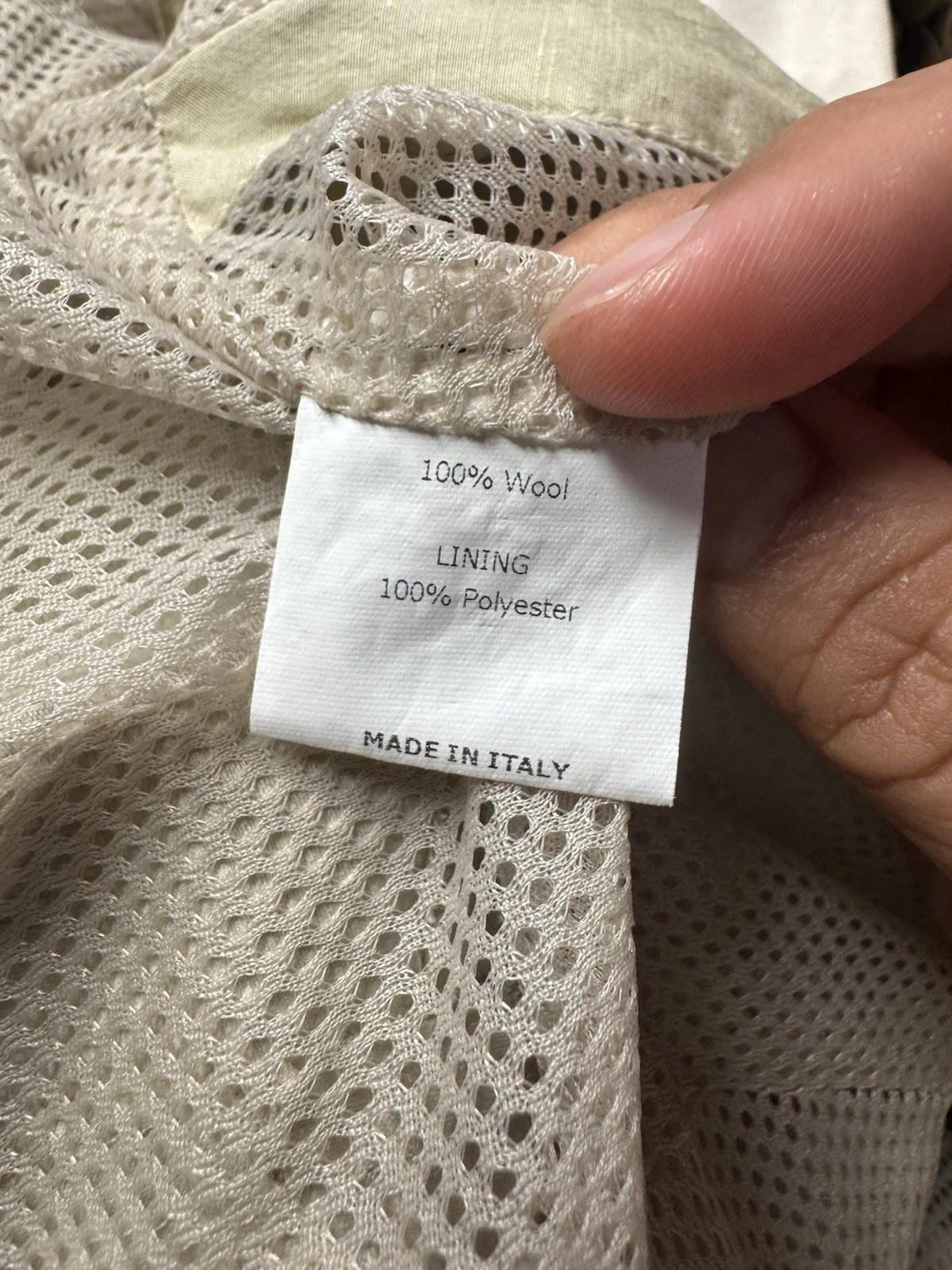 Hickey Freeman Loro Piana Storm System Wool Hooded Windbreaker Jacket Large Tan - product detail image 5