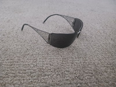 Mont Blanc Womens Sunglasses Black Silver Diamond Studded Side Designs Unique
