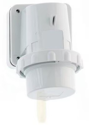 Bals Wandgerätestecker, 32A, 5p, >50V, 1H, GT-W-ST, IP67, grau (6950073) (24686)