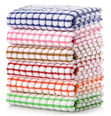 Kitchen Dish Towels, 16 Inch x 25 Inch Bulk Cotton Kitchen Towels, 6 Pack Dis...