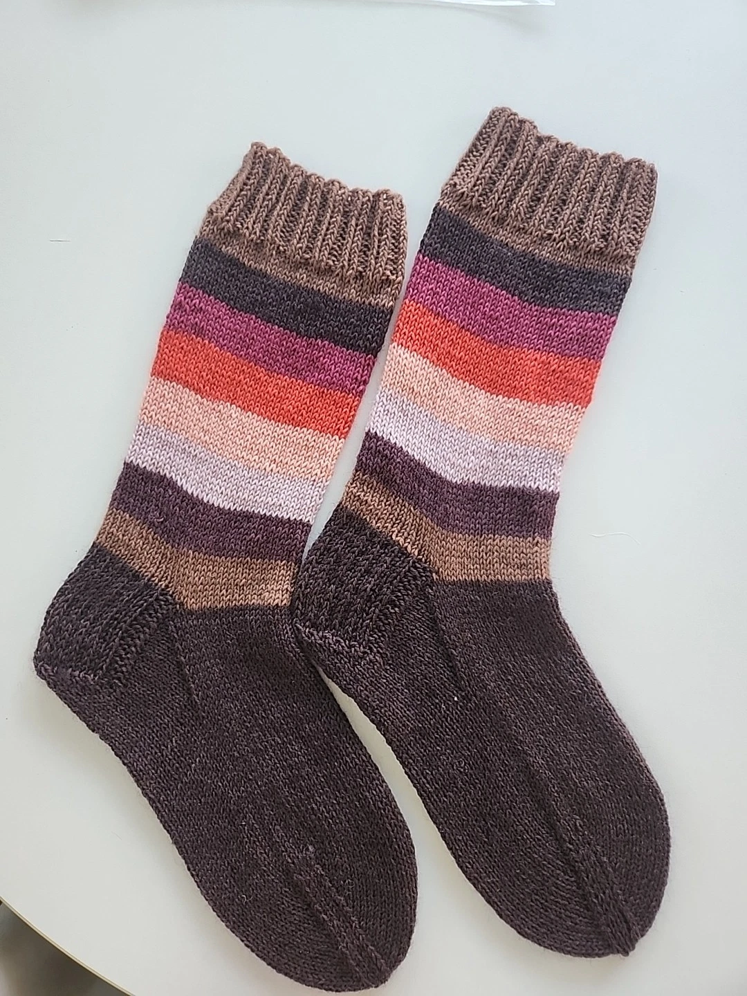 Hand Knitted Wool Socks Size 5-7 #71
