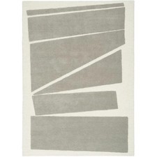 New Hand Tufted Nz Wool Rug Color Grey/Beige Handmade Design Area Carpet Rug