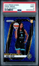2024 Panini Prizm WNBA Angel Reese #147 Blue Velocity PSA 9