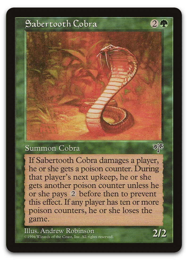 Sabertooth Cobra (NM) Mirage MIR Magic MTG