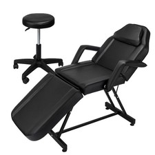 Adjustable Massage Bed Chair Stool Beauty Spa Tattoo Salon Equipment Black New