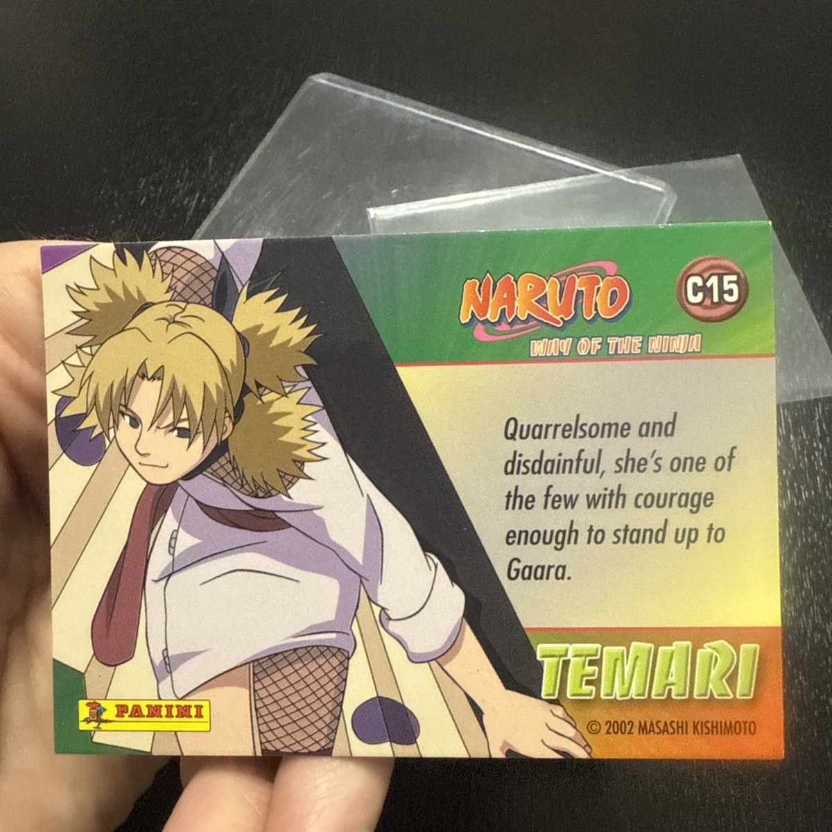 Naruto Trading Card, Panini, Temari, Character Cards, C15, NM | eBay