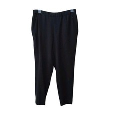 New Chico's 1.5 R Womens Pull On Black Tapered Ankle Pants US 10 Relaxed Fit NWT