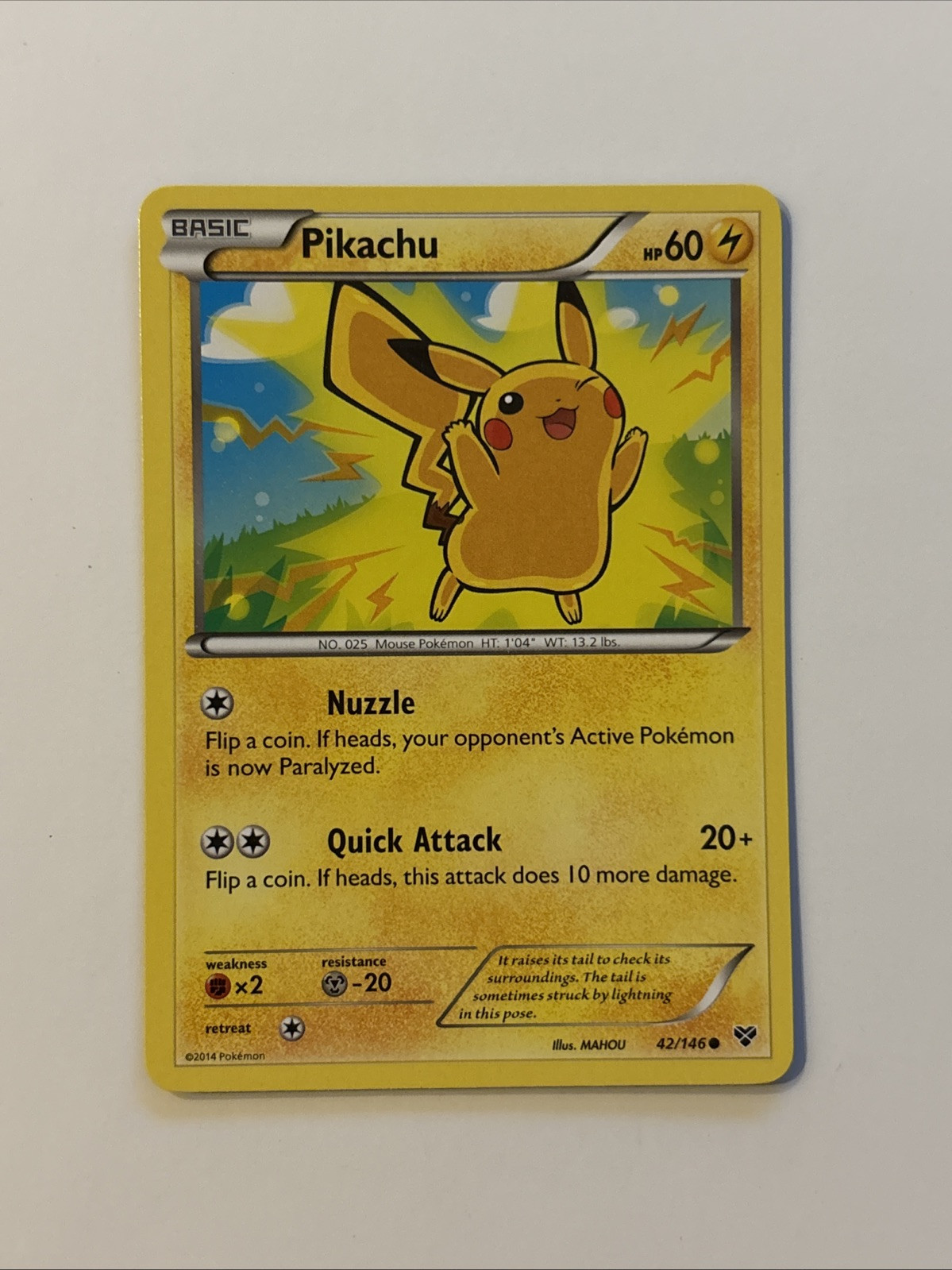 Pikachu 42/146 XY Base NM Fast Secure Ship Pokemon