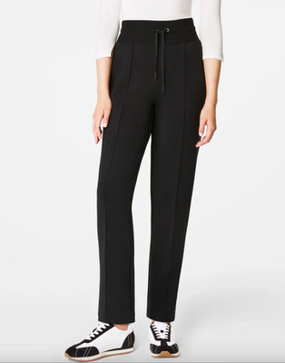 Spanx Air Essentials Luxe Tapered Pants Women XS Tall Black Luxe Knit NWT $128