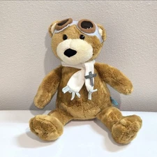 Manhattan Toy Aviator Bear Plush Stuffed Animal Soft 11” Airplane Pilot Goggles