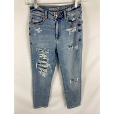 American Eagle Distressed Stretch Mom Jeans Size 4R