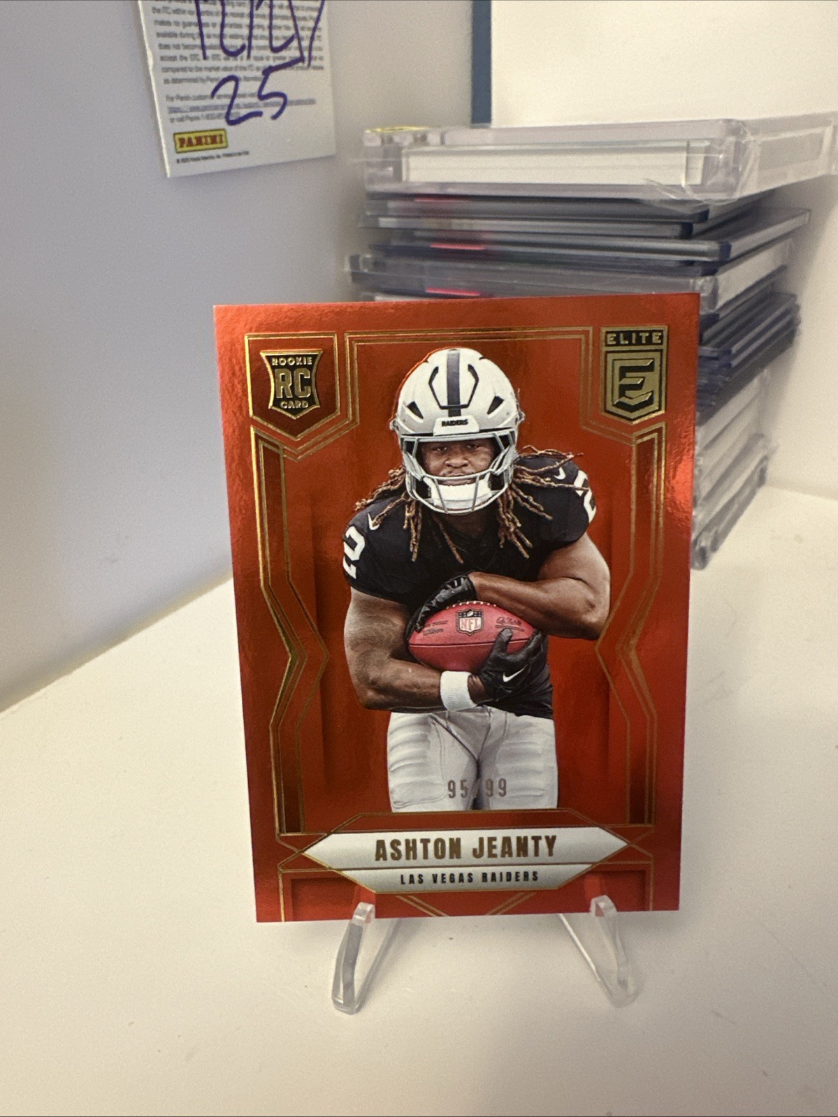 2025 Panini Donruss Elite Rookies Red 32/99 Ashton Jeanty #113 Rookie RC