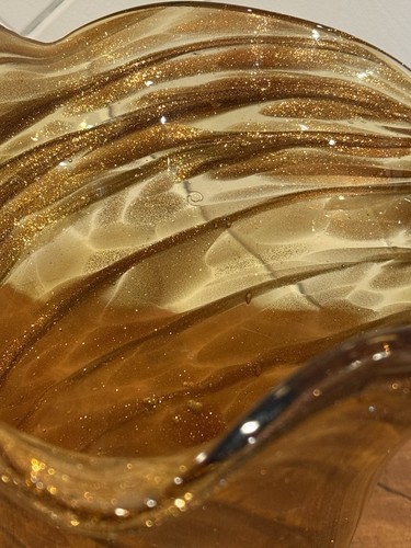 Murano Glassware Vintage Italy Vase Collectible RARE Brown Italian Art Glass - Picture 7 of 12