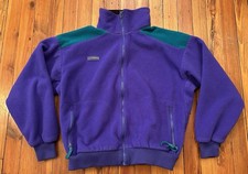 Vintage Columbia Mens Large Fleece Purple Green Full Zip