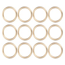 Metal O Rings 1" ID 0.12" Thick Gold 12 Pcs Round Ring