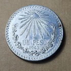 1943 Mexico Un Peso Silver — photo from another recent sale