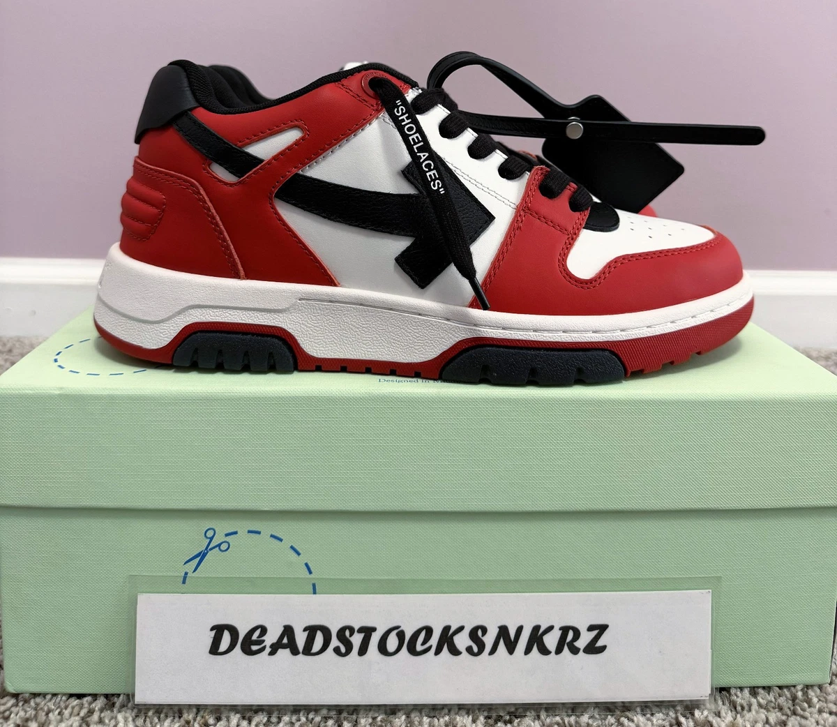Off-White Out of Office Grey Red for sale | eBay