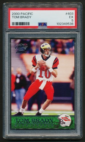 Tom Brady 2000 Pacific Rookie RC #403 PSA 5 EX
