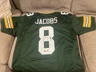 Josh Jacobs Signed Green Bay Packers Green #8 Football Jersey Custom
