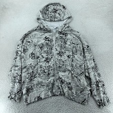 Athleta Balance Sweatshirt Womens 3X Eden Floral Gray Black Full Zip Hoodie