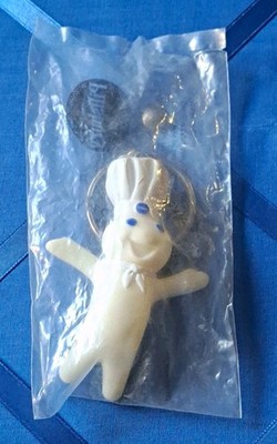 Pillsbury Doughboy Advertising Keychain 2008 White/Blue Bakery & Baking Theme