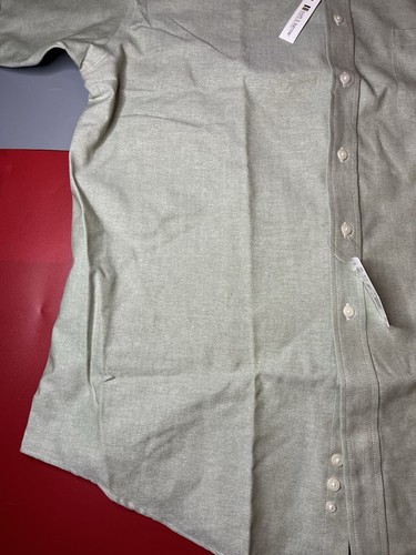 Croft & Barrow Herren Knopfleiste Kurzarm hellgrün Oxford Hemd Gr. 17,5 NEU - Bild 8 von 13