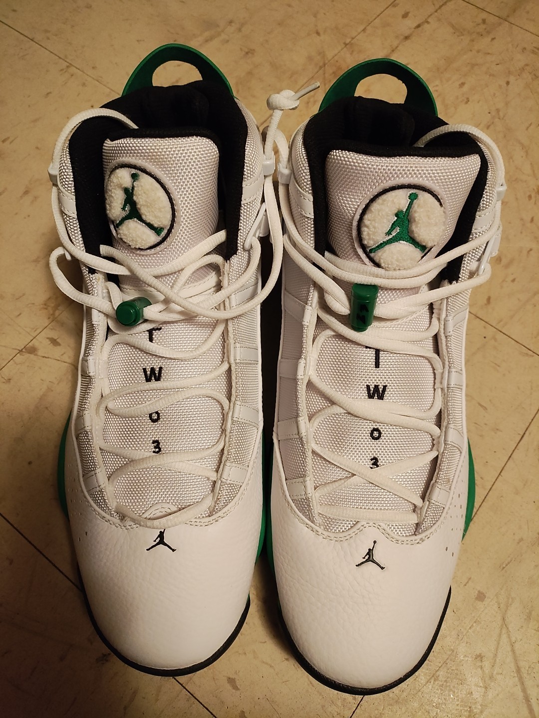 Nike Air Jordan 6 Rings Green/White Men's Size 14