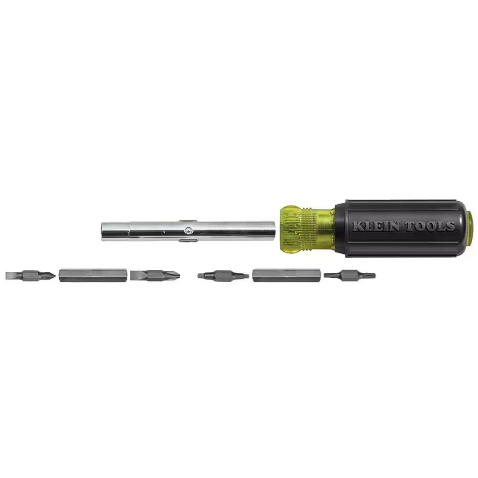 Klein Tools 11-in-1 Multi Bit Screwdriver & Nut Driver - Cushion Grip Handle - Image 4 of 4