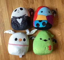 Nightmare Before Christmas Squishmallows Set of 4 - Jack, Sally, Oogie Boogie 8"