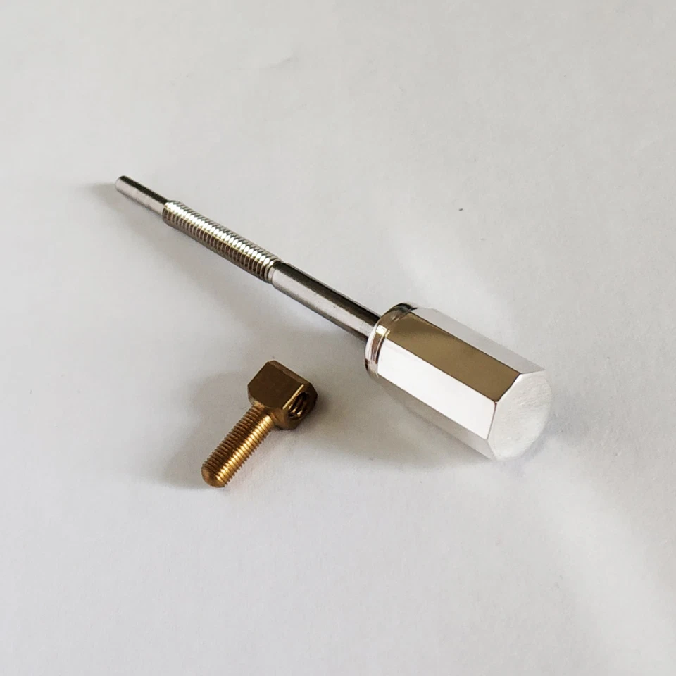 4/4 Viola Silver Button Screw Eyelet Viola Screw Bow Making Standard Viola Size - Image 2 of 4