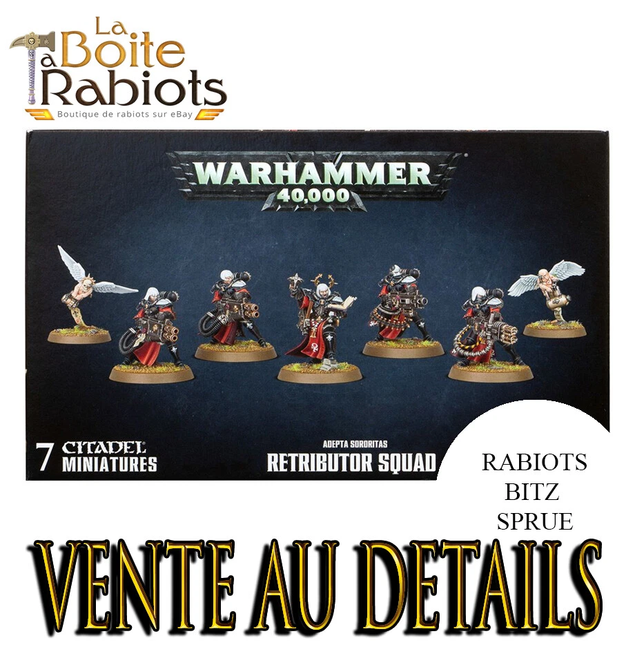 Warhammer 40000 Adepta sororitas Retributor Squad Vente au détails Rabiots Bitz