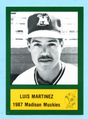 1987 Minor League - Madison Muskies - Luis Martinez- Box 224