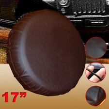 Brown Spare Tire Cover Fit For Jk Jeep Wrangler 17 Inch Size Xl Wheel Tire Cover