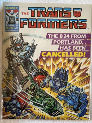 TRANSFORMERS BRITISH WEEKLY #142  MARVEL UK COMIC 1987
