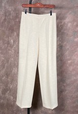 Ivory Elastic Waist Pants Vintage Sears 8P Perma-Prest Small