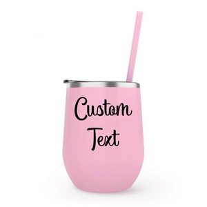 Pink-Carnation-Personalized-Monogram-Maars-Bev-Steel-12-oz-Wine-Tumbler-Straw