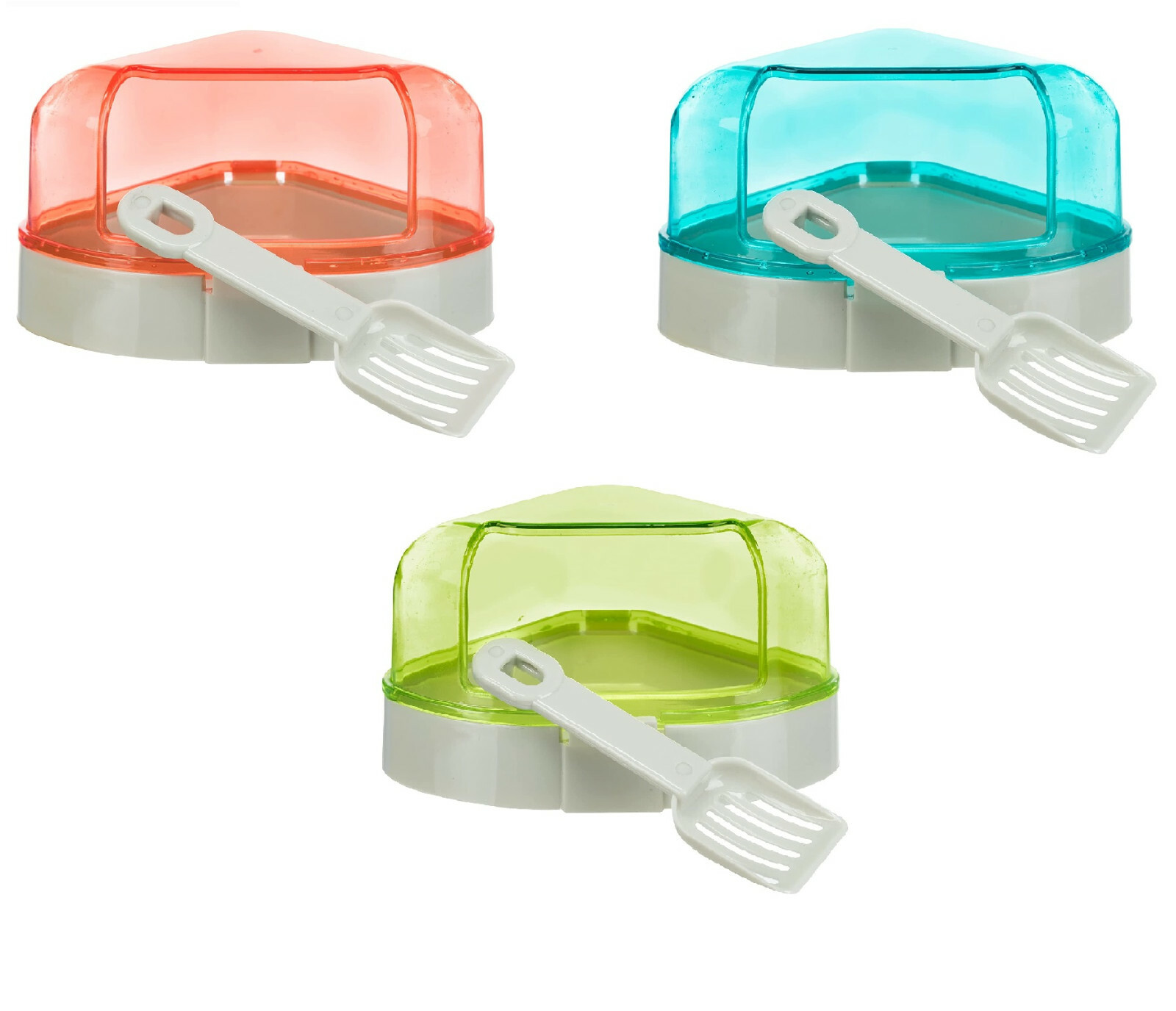 1X TRIXIE CORNER TOILET LITTER TRAY WITH ROOF HAMSTER MICE POTTY ASSORTED COLOUR