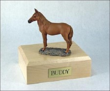Horse Chestnut Figurine Funeral Cremation Urn Avail 3 Different Colors  4 Sizes