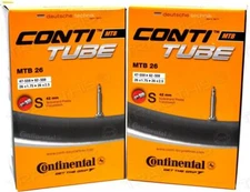 2 Continental 26" 1.75 2.5 Inner Tubes 42mm Presta Valve RVC MTB Bike Two Pack