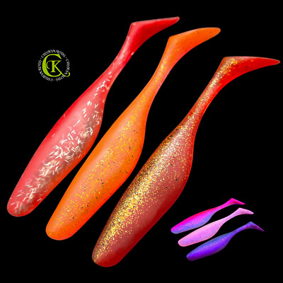 3x 16cm River Shad UV Gummifisch Jenzi Köder Kunstköder Swimbait BigBait Hecht