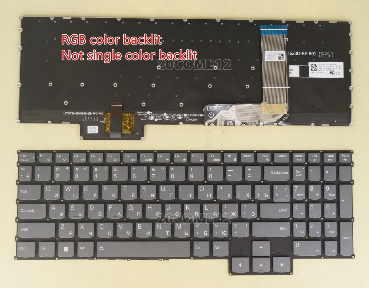 New for Lenovo IdeaPad Gaming 3 15ARH7 82SB Keyboard RGB Backlit