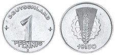 DDR 1 Pfennig 1950 E fast Stempelglanz 93589