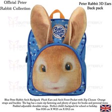 Peter Rabbit Backpack 3D Ears Lily Back to School Bag Gym Bag Rucksack Satchel