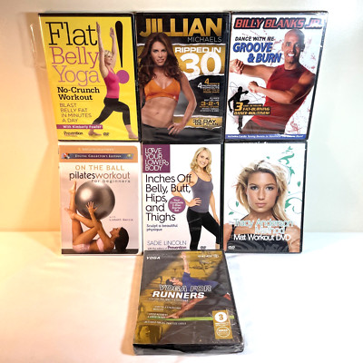 7 EXERCISE VIDEOS (DVD) Yoga Pilates Fitness Health NEW