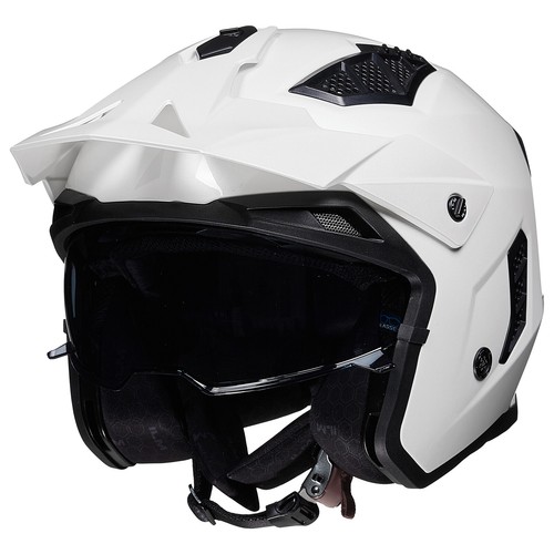 ILM White Open Face Motorcycle 3/4 Half Helmets Vintage Retro ATV Cruiser DOT - Picture 11 of 25