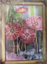 Printed needlepoint kits Tapestry Canvas 30x40 cm Rto Wild Flowers
