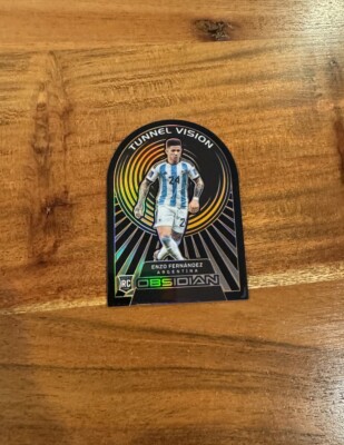Enzo Fernandez 2022-23 Panini Obsidian Tunnel Vision Jersey #24/65 Rookie NRMT+